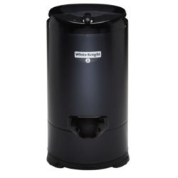 White Knight Gravity Drain Spin Dryer - Black